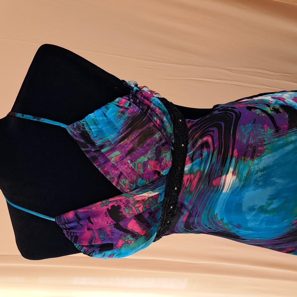 Taboo Blue and Purple Backless Dress Sz 5/6